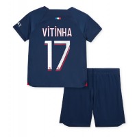 Paris Saint-Germain Vitinha Ferreira #17 Domáci Detský futbalový dres 2023-24 Krátky Rukáv (+ trenírky)